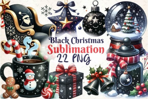 Black Christmas Sublimation ClipArt s: A Review for Digital Sellers