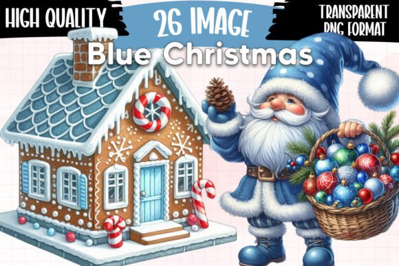 Blue Christmas Clipart Part 2: A Practical Review for Digital Sellers