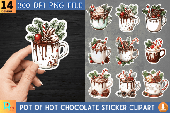 Christmas a Pot of Hot Chocolate Sticker: A Designer's Review