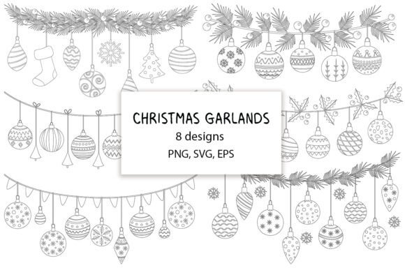 Christmas Garland Doodle Collection: A Designer's Review of Seasonal Illustrations