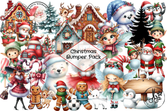 Christmas Holiday Bundle - Clip Art: Premium Illustrations for Festive Branding