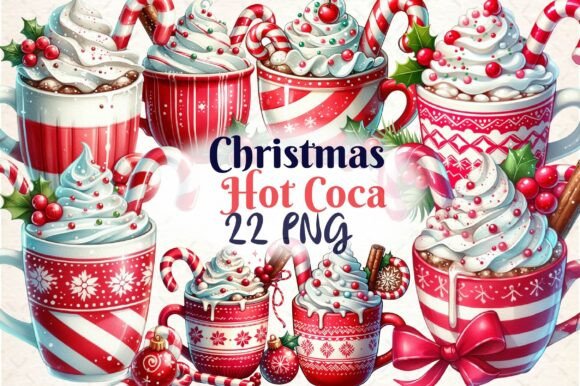 Christmas Hot Coca ClipArt s Bundle Review: Illustrations for Seasonal Branding
