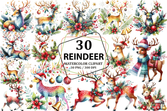 Christmas Reindeer Clipart Sublimation Review