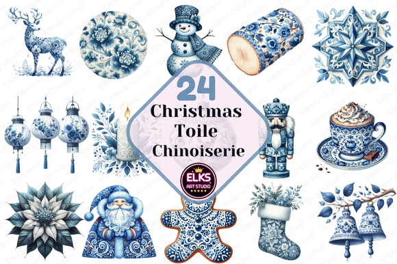 Christmas Toile Holiday Chinoiserie Png Review