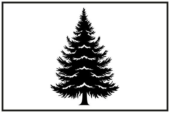 Christmas Tree Silhouette Clipart Vector for Illustrations