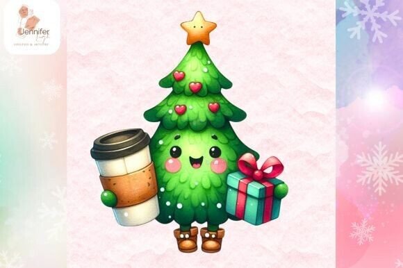 Cute Christmas Tree Coffee Clipart Review