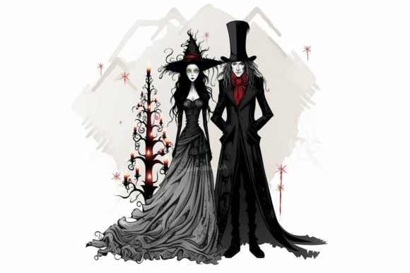 Gothic Witch Christmas PNG: A Designer's Review of Seasonal Illustrations
