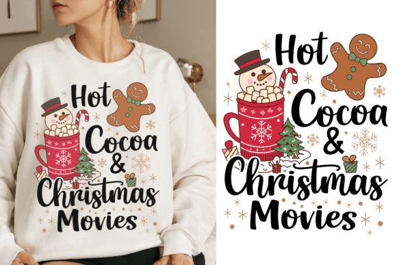 Hot Cocoa and Christmas Movies, Retro: Cozy Illustrations for Seasonal Crafts
