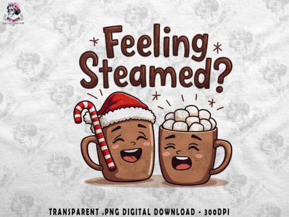 Hot Cocoa Christmas Feeling Steamed: Warm Illustrations for Bloggers