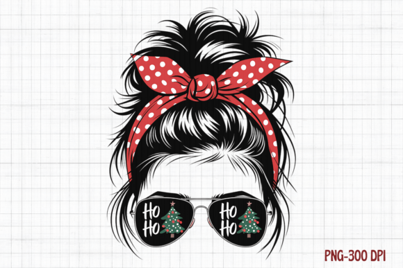 Merry Christmas Messy Bun, Ho Ho Ho, Png Review
