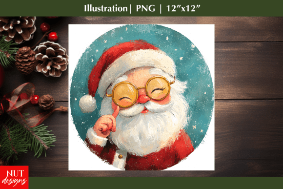 Santa with Glasses, Christmas Cartoon: A Designer's Review