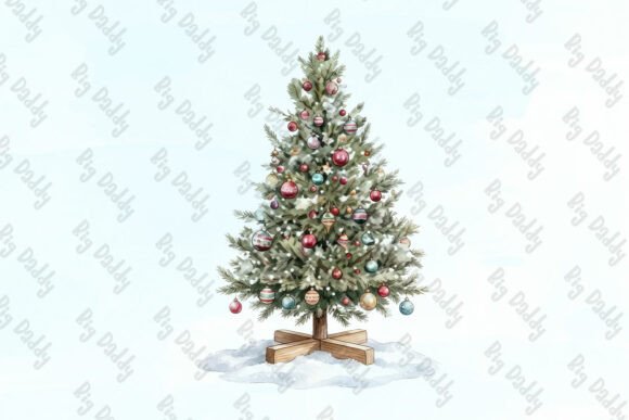Vintage Christmas Truck Background Illustrations